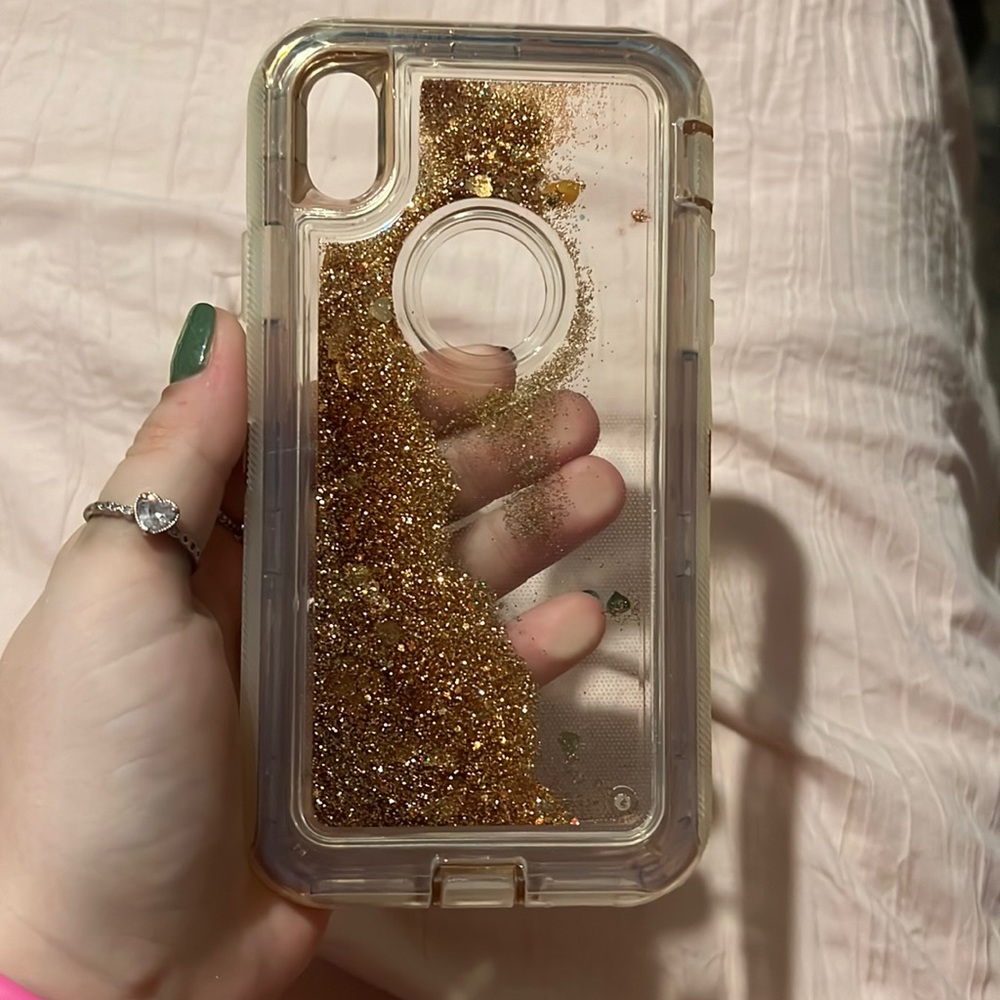 iphone xr case watery glittery